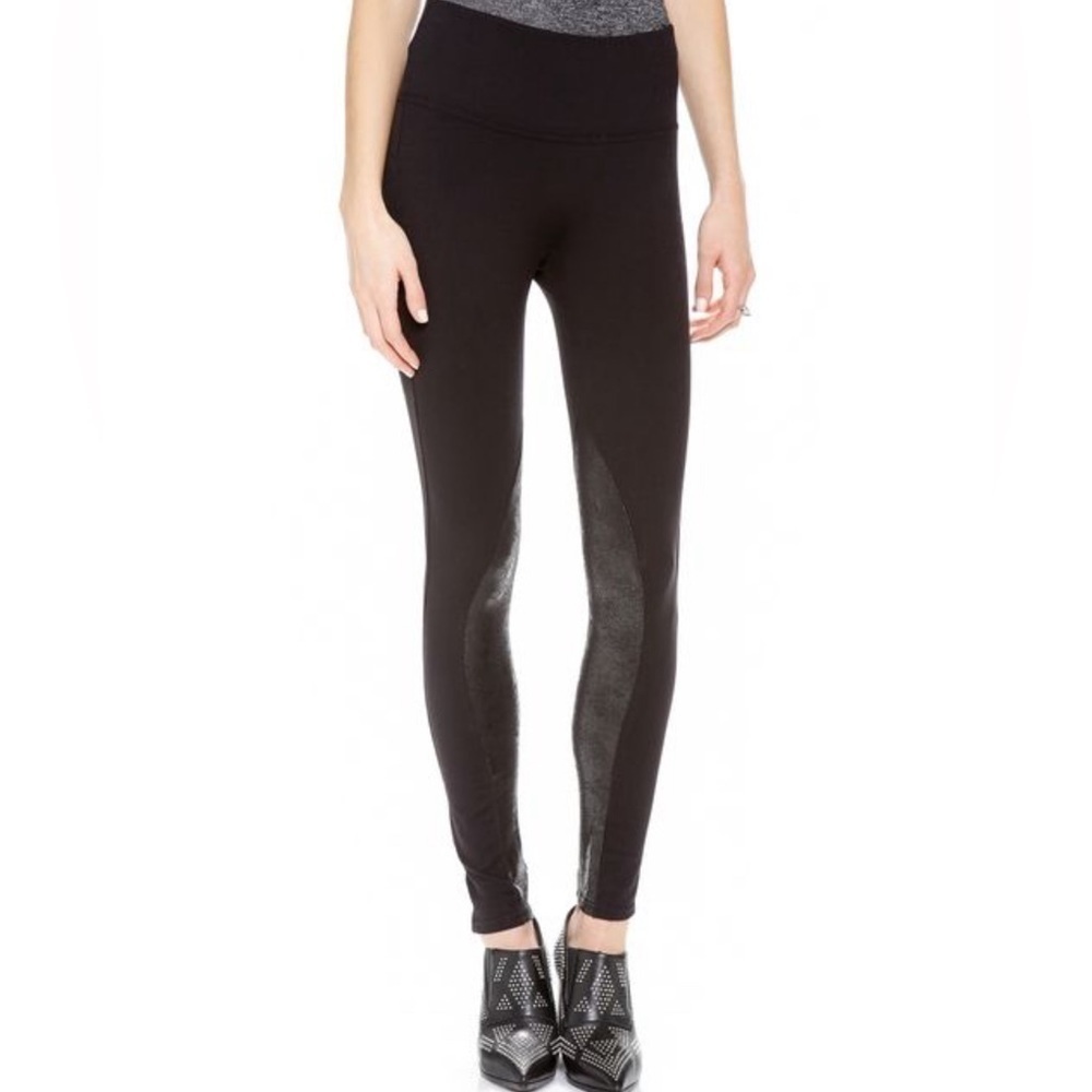 Spanx Ready to‎ Wow Black Ankle Leggings Shimmer Calf Detail Women's Size Medium